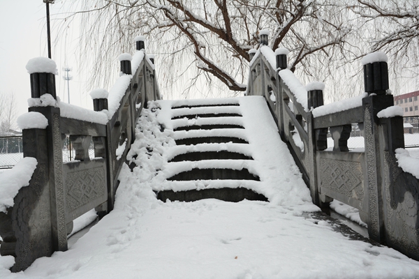 校園雪景